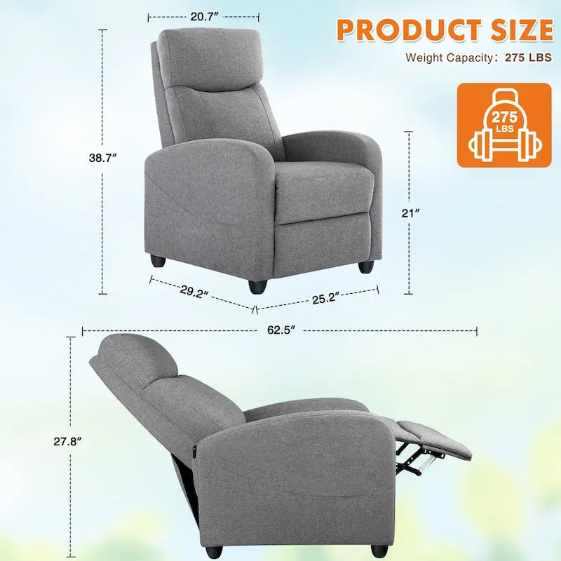 Relaxsessel in Schwarz aus PU-Leder mit 8 Massagemodi, Wärmefunktion und Fußstütze