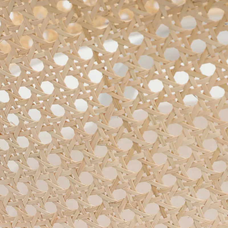Beige Esszimmerstühle mit geschwungener Rohrgeflecht-Rückenlehne, 2er-Set, weißes Metallgestell, gepolsterte Sitzfläche