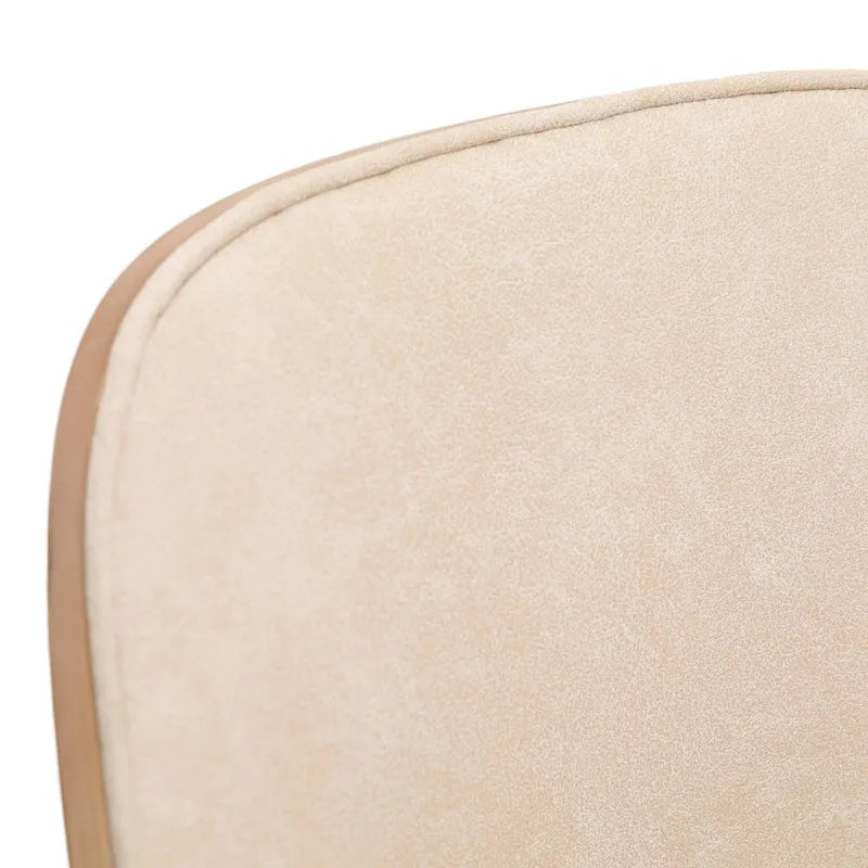Mid-Century Upholstered Dining Side Chair Fabric Seat Steel Frame