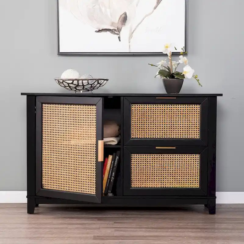 SEI Furniture Chekshire Accent Storage Cabinet Sideboard